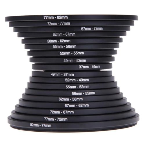 Bague d'adaptation pour objectif photo (18 pièces allant de 37mm à 82mm) – Image 2