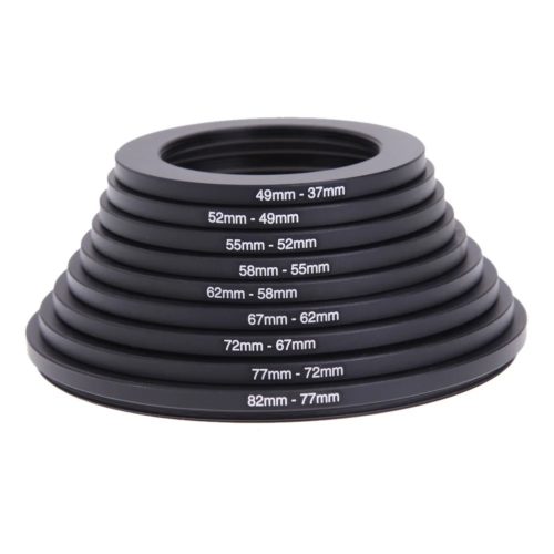 Bague d'adaptation pour objectif photo (18 pièces allant de 37mm à 82mm) – Image 7