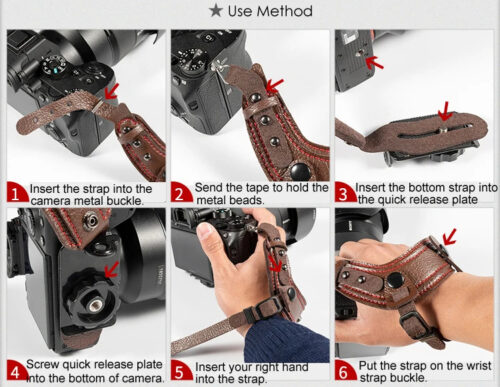 Sangle de Poignet en Cuir pour Appareil Photo DSLR – Image 6