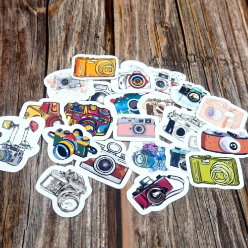 Pack de 5 Autocollants Vintage d'Appareil Photo – Image 3