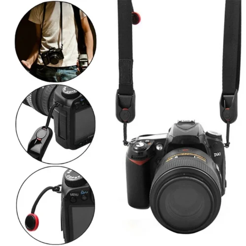 Sangle de Cou Universelle avec Attache Rapide pour Appareil Photo Numérique – Image 2