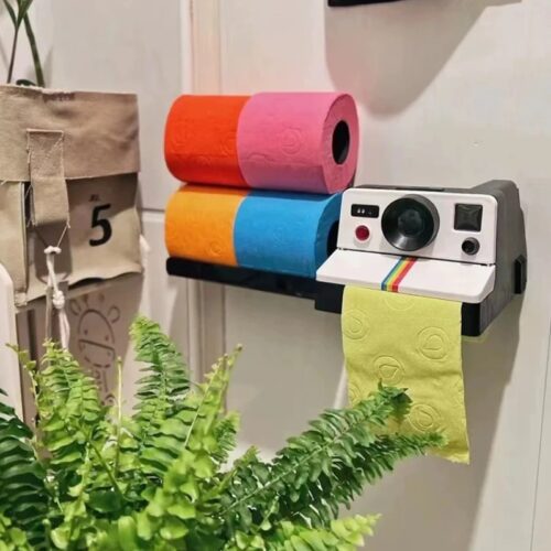 Porte-papier hygiénique en forme d'appareil photo Polaroid – Image 3
