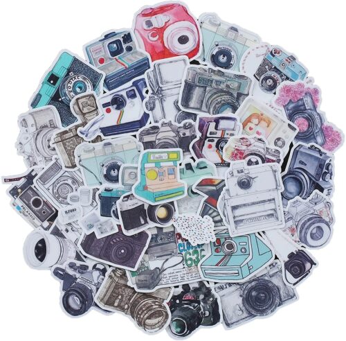 Pack de 5 Autocollants Vintage d'Appareil Photo – Image 4