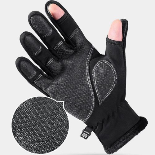 Gants avec rabat pour 2 doigts, imperméables et intérieur velours pour hommes et femmes – Image 2