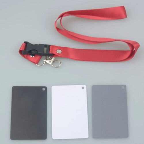 Cartes 3 en 1 pour la balance des blancs avec sangle de cou – Image 4