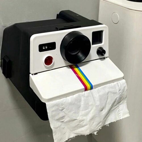Porte-papier hygiénique en forme d'appareil photo Polaroid – Image 2