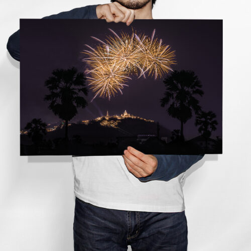 Feu d'artifice au dessus du Phra Nakhon Khiri - Toile Murale – Image 2