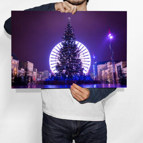 Grande Roue de Noël sur la Place de Jaude - Toile Murale – Image 2