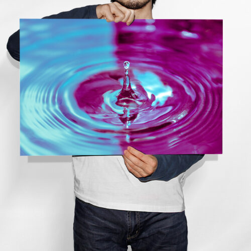 Goutte d'Eau en Duotone - Toile Murale – Image 2
