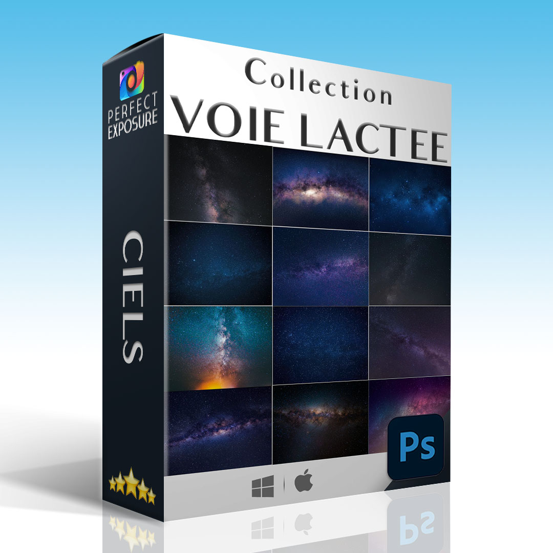 169 Ciels Voie Lactée Photoshop Luminar Collection